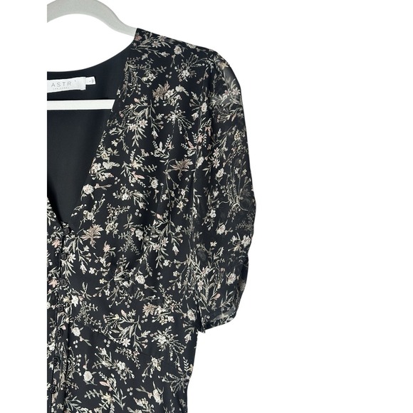 ASTR Dress Women's Large Floral Fairy Whimsigoth Asymmetric Elastic Back Party - Picture 6 of 10